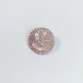 Elegante funkelnde Strass-Smiley-Gesicht Brosche in Roségold-Beschichtung für Damen - Vollbesetztes Smiley-Strass-Design (A10-83)