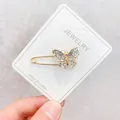Schmetterling Strass Sicherheitsnadel Brosche in Goldoptik mit Glanzdetail - Schmetterling 18