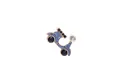 Niedliche Brosche in Motorroller-Form mit blauen Glitzersteinen als modisches Accessoire - Motorrad Blau