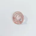 Eleganter spiralförmiger Strass-Brosche mit Roségold-Beschichtung für Damen - Mehrlagiges Spiralring-Design (A10-81)