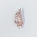 Eleganter roségoldener Blatt-Brosche mit funkelnden Kristall-Strasssteinen für Damen - Roségold Feder Stil (A10-86)