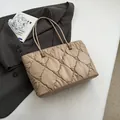 Large capacity beige quilted tote bag for women featuring soft padded texture and chic design - Khaki