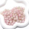 Pink and green crackle glass round beads for DIY jewelry, bracelet and necklace crafting - 20 Pieces/Pack / Color 15