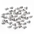 Perles d'espacement cylindriques en alliage d'argent antique avec boucles pour bijoux - Style 636 (Argent Antique)