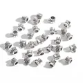 Perles cylindriques en alliage argent antique avec bélière pour la création DIY. - Style 30452 (Argent Antique)