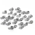Perles d'espacement cylindriques en alliage argent antique pour la création de bijoux - Style 82 (Argent Antique)