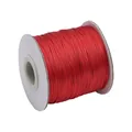 High-quality red waxed cord thread on a spool for DIY jewelry and bracelet making - Red