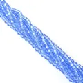 High-quality 4mm faceted bright blue glass crystal loose beads for DIY jewelry making - 1 Piece/Pack / Light Blue