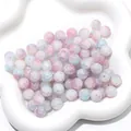 Round pink and blue cracked glass beads for DIY jewelry making accessories - 20 Pieces/Pack / Style 4