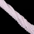 Close-up of 4mm faceted pink glass crystal beads for DIY jewelry making material. - 1 Piece/Pack / Pink Jade