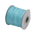 Light sky blue waxed cord spool for DIY jewelry making, braiding, and necklace strings - Blue