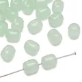 Light green glass imitation jade oval spacer beads for DIY jewelry making crafts - 20Pcs/Pack / Aventurine Jade