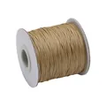 High-quality khaki Korean waxed cord thread spool for DIY jewelry making and crafts - Light Coffee