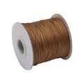 Professional spool of brown Korean waxed cord for DIY jewelry making and braiding - Brown