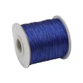 Royal blue waxed cord spool for DIY jewelry making, 1mm thickness, durable thread - Sapphire Blue