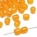 Orange-yellow imitation jade glass date beads for handmade DIY jewelry and bracelets - 20Pcs/Pack / Amber Yellow