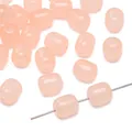 High quality light pink barrel glass beads for DIY handmade jewelry bracelets and necklaces - 20Pcs/Pack / Champagne