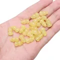 Perles de gourde en verre imitation jade jaune pour la création de bijoux faits main - Pack de 15 / Jaune Citron