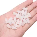 Perles en verre blanc givré en forme de calebasse pour bijoux et bracelets DIY - Pack de 15 / Blanc