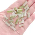 Jade-like green glass bamboo joint beads for handmade DIY bracelet and jewelry making - 20Pcs/Pack / Lush Green