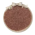 Hochwertige kleine cremefarbene roségoldene Perlen für DIY-Schmuck in einem Ziertablett - 20g pro Packung / Bernstein