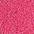 Perline di vetro a cilindro rosa opaco per la creazione di gioielli fatti a mano - Rosa intenso