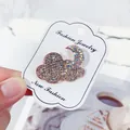 Cute cloud and crescent moon brooch with colorful rhinestones - Champagne Gold Moon Style (LY5)