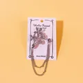 Eleganter silberner Blumen-Anzug-Anstecknadel mit Kristallakzenten und Ketten auf Karte - Drei Blumen Form (34) / Silber