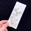 Set aus eleganten Broschen mit Kunstperlen und Kristallen zur Taillenverstellung - Perlen Strass Taillen Nadeln (6)