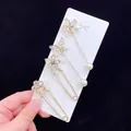 Set mit dekorativen Sicherheitsnadeln aus Gold mit Kristallblumen und Perlen für Taille - Schmetterling Blumen Perlen Nadeln (7)