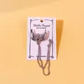 Detailreiche Herren Anstecknadel in Silber mit Totenkopf, Flügeln und Kettenquasten - Krone und Flügel Form (15) / Silber