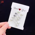 Set mit 5 Broschennadeln aus Perlenimitat zur Taillenregulierung und Fixierung - Silber Mix Perlen Nadeln (18)