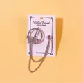 Anstecknadel für Herren mit Eiffelturm-Motiv, Quastenkette und Sternen - Eiffelturm und Stern Design (36) / Silber