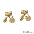 Elegant 14k gold filled bamboo tube fortune charms for DIY jewelry making 10x19mm - Heart Lucky Bag Style (#02 10x19mm) / 1 Piece