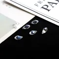Heldere facetgeslepen glazen druppelkralen voor DIY-sieraden en armbanden maken - druppel / 10 stuks/verpakking (6x12mm) / AB Wit