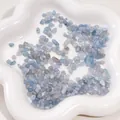 Perles de verre bleues irrégulières pour bijoux DIY, imitation éclats de pierre - 20 Pcs/Pack / Aqua