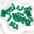 Perles cubes acryliques facettées vertes 8mm pour la création de bijoux DIY - 8mm (Ouverture ~1,7mm) 10 Pcs/Paquet / Vert Paon