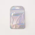 Holographic iridescent PVC ziplock bag for anti-oxidation jewelry storage and display - 5.5x9cm (10 Pieces/Pack) / Holographic Silver