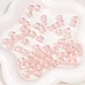 Perles acryliques cubiques roses de 8mm avec une finition irisée à facettes pour bijoux DIY - 8mm (Ouverture ~1,7mm) 10 Pcs/Paquet / Rose