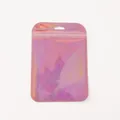 Holographic pink PVC ziplock bag for jewelry storage and anti-oxidation protection - 7x11cm (10 Pieces/Pack) / Phantom Pink