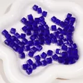 Perles carrées en acrylique bleu foncé de 8 mm pour bracelets DIY et accessoires de téléphone - Bleu Saphir