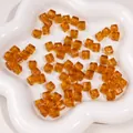 Perles facettées en acrylique ambré de 8 mm pour bijoux DIY et accessoires de téléphone - Fauve