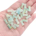 Gradient green faux jade glass bamboo joint spacer beads for DIY jewelry making - 20Pcs/Pack / Four Greens