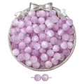 High-quality purple resin imitation cat eye round beads with straight holes for DIY jewelry making - 12mm 10 Pieces/Pack / Light Purple