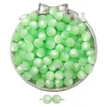 Green resin cat eye effect round beads for DIY jewelry making and bracelet crafting - 12mm 10 Pieces/Pack / Green