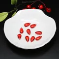 Cuentas de colgante de gota de vidrio rojo brillante para proyectos de joyería DIY - 5 Piezas/Paquete (14x8mm) / Rojo