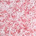 Mix di perline di vetro cilindriche rosa e bianche per gioielli fai da te fatti a mano - Serie Rosa