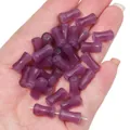 Purple glass bamboo joint beads with marbled gold dust effect for DIY jewelry making - Bamboo Shape Gradient Gold Foil Style / 20Pcs/Pack / Purple