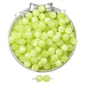 Light green resin cat-eye round beads for handmade DIY jewelry crafting accessories - Fluorescent Green