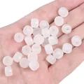 8x7mm white translucent glass beads for DIY jewelry making accessories - White